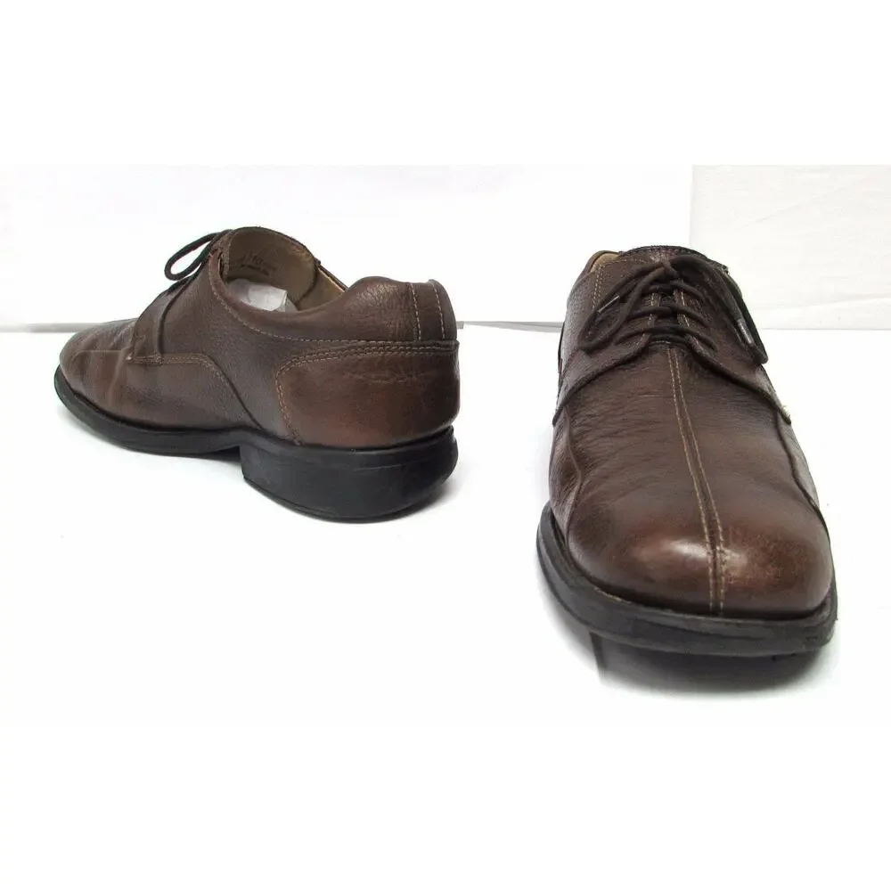 Belvedere mens Brown leather Bay Bridge split toe oxford shoes size 10 EEE WIDE